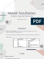 Modal Auxiliaries:: Definition, Usage, and Characteristics