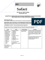 Label - Safari Insecticide - USA - 2009-SAF-0011.XNY Safari Ornamental Plant App & Trunk Spray