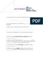 Biochemistry Worksheet