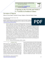 Effect of Intra Row Spacing On The Growth and Yield of Maize (Zea Mays L.) Varieties in Southern Guinea Savanna of Nigeria