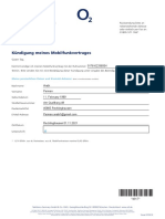 O2 Faxvorlage Kuendigung Mobilfunkvertrag PDF Download Data