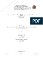 Case Study: Bernard L. Madoff Investment and Securities: A Focus On Auditors' and Accountants' Legal Liability