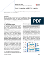 A Application of Cloud Computing and IOT in Logistics: Dongxin Lu, Qi Teng