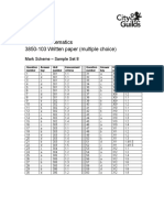 Math Skills Stage 3 Sample Paper Mark Scheme - Set8