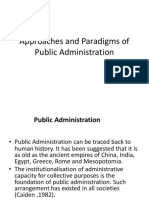 Approaches and Paradigms of Public Administration