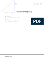 Responding To Mechanical Antigravity: NASA/TM-2006-214390 AIAA-2006-4913