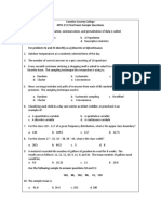 Camden County College MTH-111 Final Exam Sample Questions