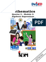 Mathematics: Quarter 2 - Module 2: Algebraic Expressions