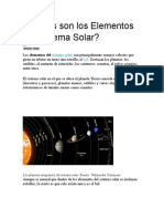 Cuáles Son Los Elementos Del Sistema Solar