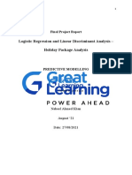 Predictive Modelling - Final Project Report-Logistic Regression and LDA