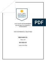 Non Isothermal Reactors: Prepared by