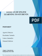 Effects of Online Learning To Students