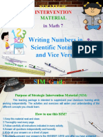 Writing Numbers in Scientific Notation and Vice Versa G7 SIM