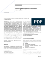 The Importance of Protection and Management of Karst Water As Drinking Water Resources in Iran