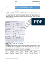 Periodic Classification: Dobereiner'S Triads