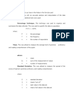 Statistical Tools