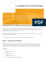 How To Write A Compare and Contrast Essay