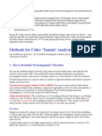 Methods For Cider 'Tannin' Analysis: 1. The Lowenthal Permanganate Titration