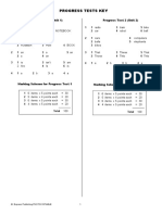 Progress Tests Key: Progress Test 1 (Unit 1) Progress Test 2 (Unit 2)