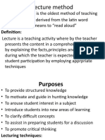 Lecture Method: Definition