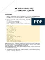 Digital Signal Processing Lab: Discrete Time Systems: Downsampling