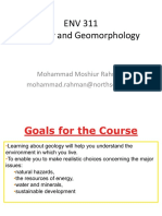 ENV 311 Geology and Geomorphology: Mohammad Moshiur Rahman Mohammad - Rahman@northsout - Edu