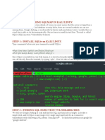 SQL Injection Using Kaali Linux