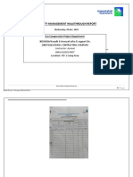 Weekly Safety Management Walkthrough Report: Gas Compression Project Department