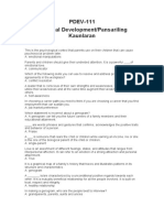 PDEV-111 Personal Development/Pansariling Kaunlaran