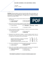 Unit IV Assessment Part I Internal Control A Tool in Managing Risk