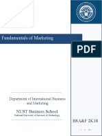 Course Outline Fundamentals of Marketing