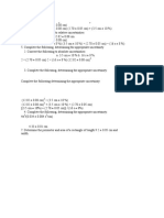 Uncertainty Worksheet