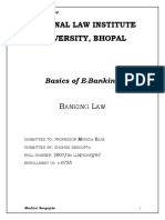 National Law Institute University, Bhopal: Basics of E-Banking