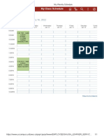 My Class Schedule January 10, 2022 - January 16, 2022