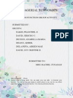 Managerial Economics: Production Function Group Activity