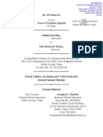 State's Reply To Appellant's Petition For Discretionary Review