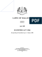 Laws of Malaysia: Societies Act 1966