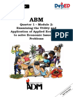 ABM Applied Economics Module 2 Examine The Utility and Application of of Applied Economics To Solve Economic Issues and Problems