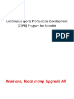 Continuous Sports Professional Development (CSPD)