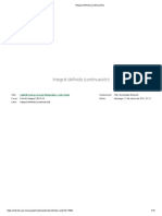 Integral Definida (Continuación)