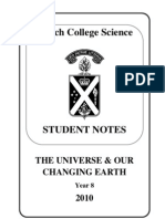 Scotch College Science: The Universe & Our Changing Earth