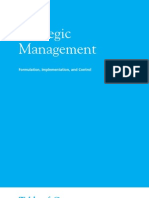 Strategic Management: Formulation, Implementation, and Control