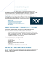 Benefits of Quality Management Systems