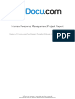 Human Resource Management Project Report