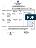 Individual Learning Monitoring Plan