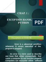 CHAP. 1:: Exception Handling in Python