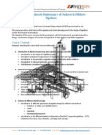 Design Installation and Operation of Onshore N Offshore Pipelines