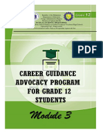 Career Guidance Advocacy Program For Grade 12 Students: Patin-Ay National High School