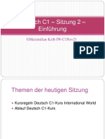 Deutsch C1 - Sitzung 2 International Welt