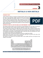 Science Notes - Lession-3 - Metals & Non-Metals (Chemistry)